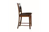 Side view showing table and faux leather side chairs