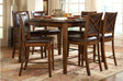 Verona Cherry Brown Counter Height Dining Set main view