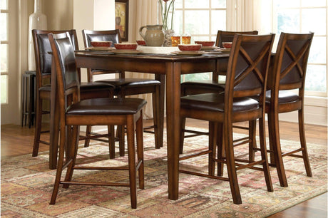 Verona Cherry Brown Counter Height Dining Set main view