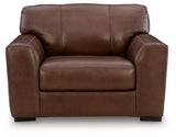 Brogliano Canyon oversized leather chair back view