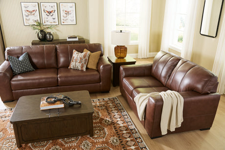 Brogliano Canyon Sofa and Loveseat room setting front view