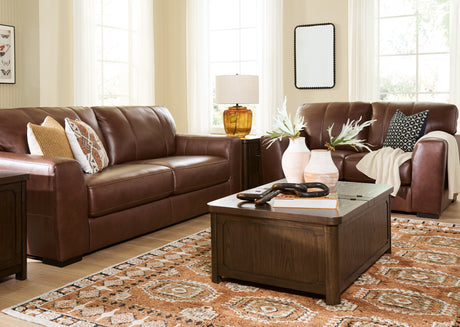 Brogliano Canyon Sofa and Loveseat room setting side view