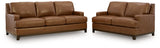 Detail of amber upholstery on Saonara set