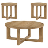Kessler coffee table with round top and curved open base