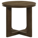 Close-up of white oak veneer tabletop surface