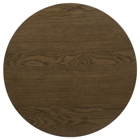 End table showing round thick surface