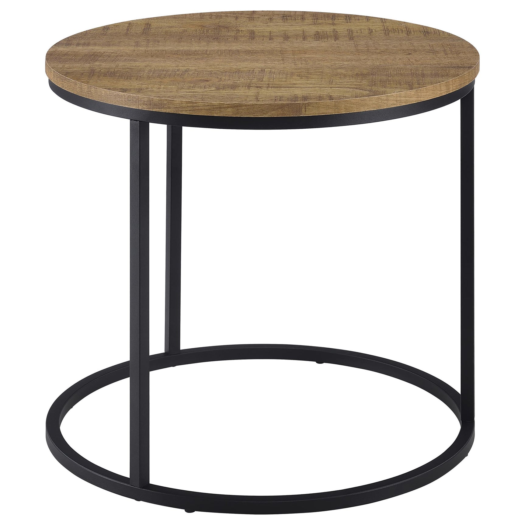 Lainey side table showing plastic glides on legs