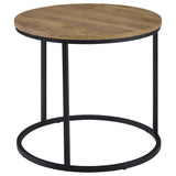 Profile view of Lainey round side table