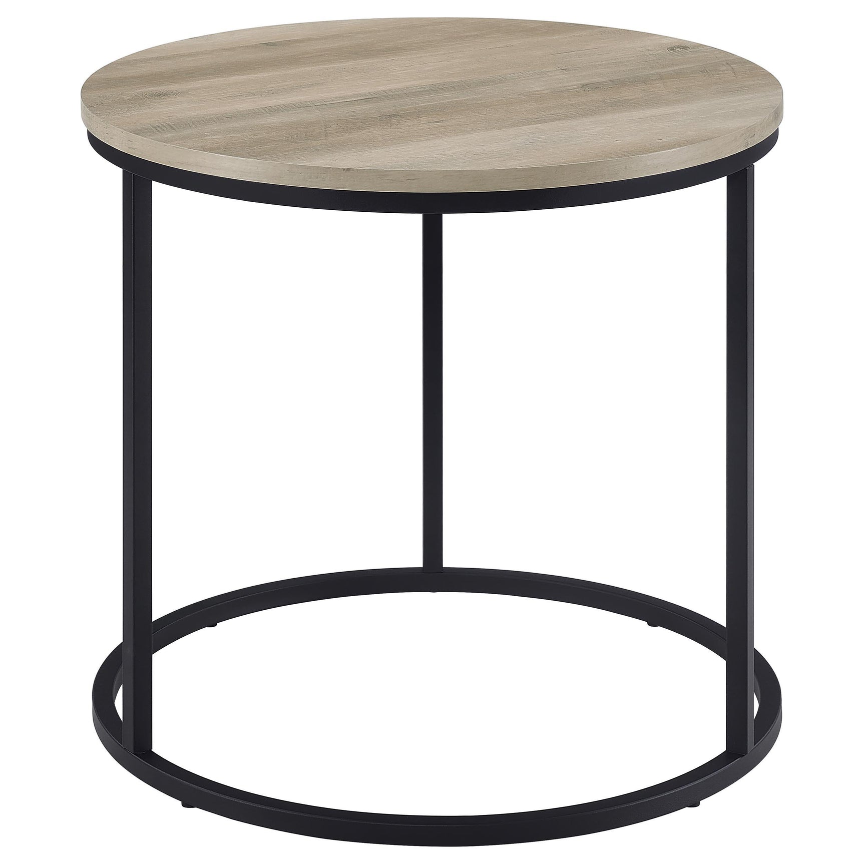 Open metal base structure of Lainey round occasional side table