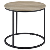 Lainey side table beside a sofa in living room setting