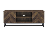Myles 2-Door TV Console open cabinet with adjustable shelves