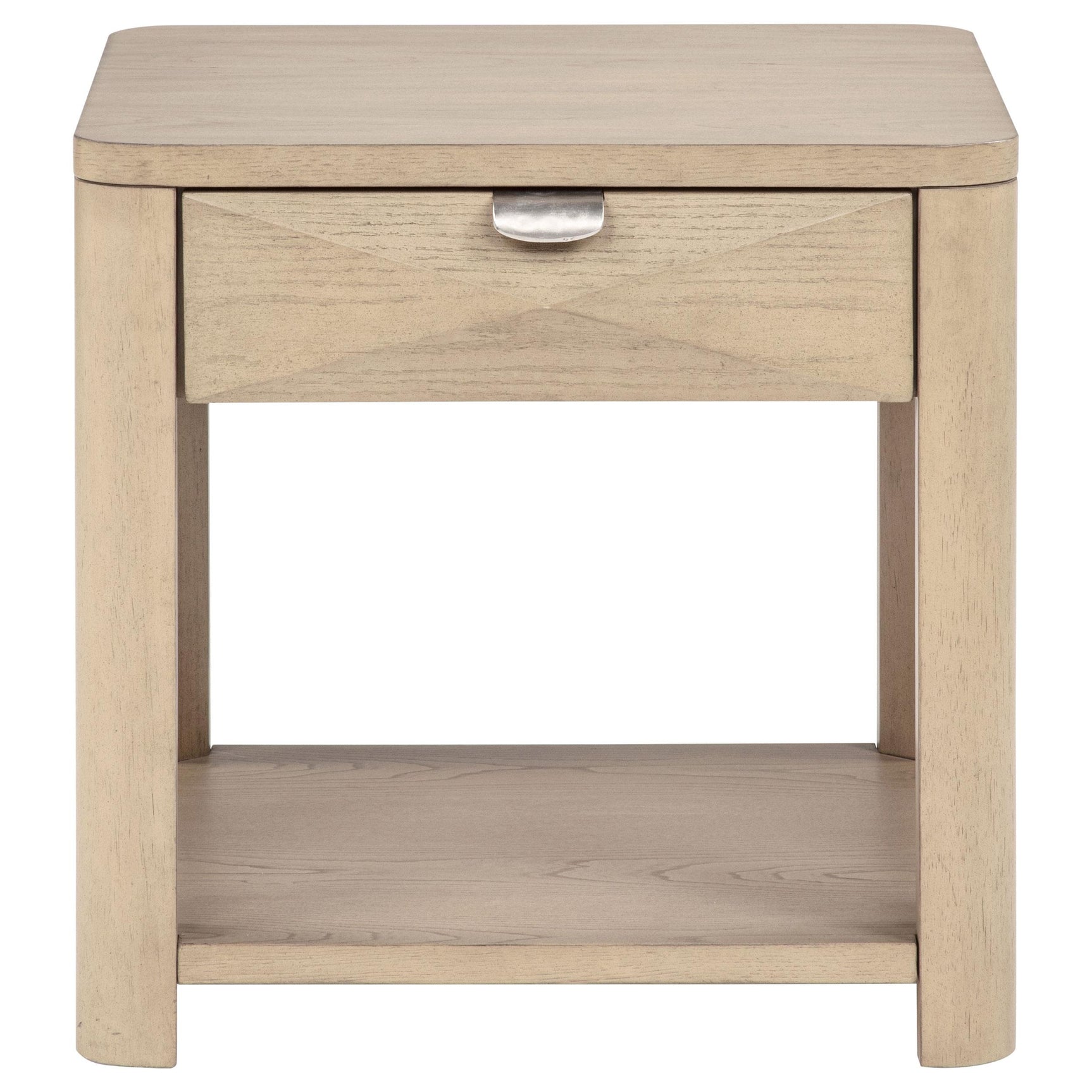 Side view of Marcelo coffee table legs and caster wheels