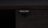 Open shelving in center bay of Marcelo TV Stand for components