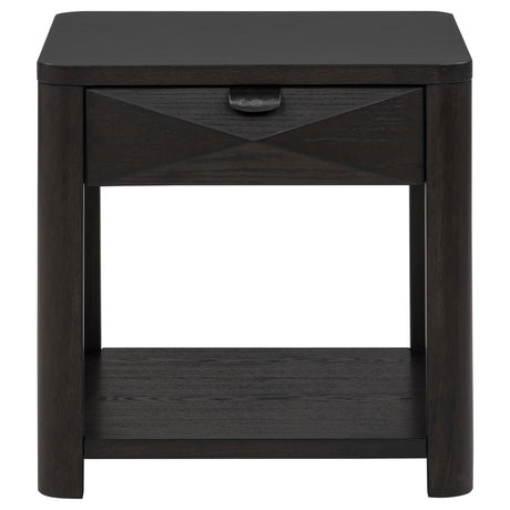 Marcelo coffee table with casters visible