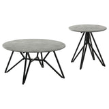 Close-up of Hadi coffee table top with sandy textured cement finish