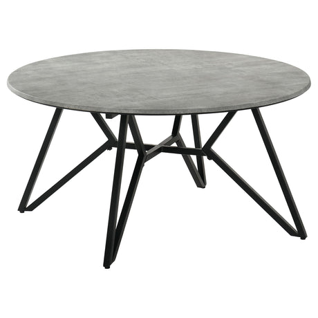 Angled view of Hadi coffee table showing break-proof table top