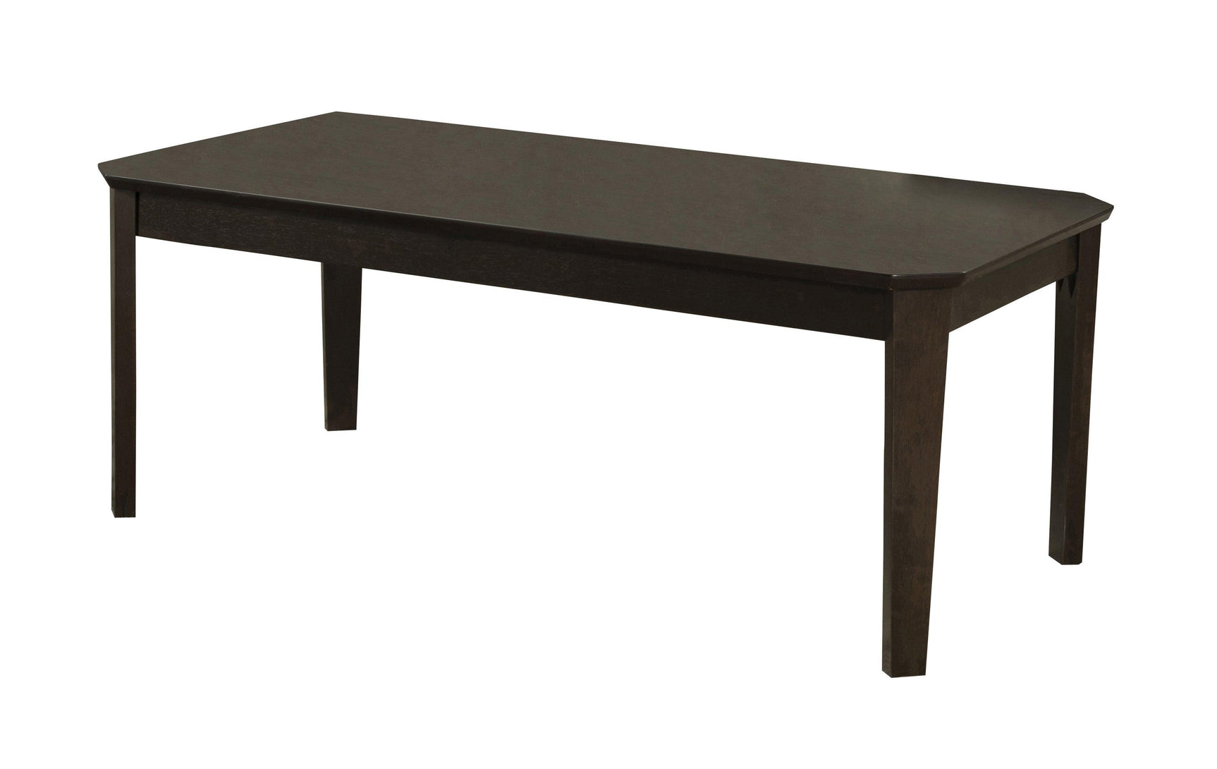 Amaro dark brown occasional table set showing leg details
