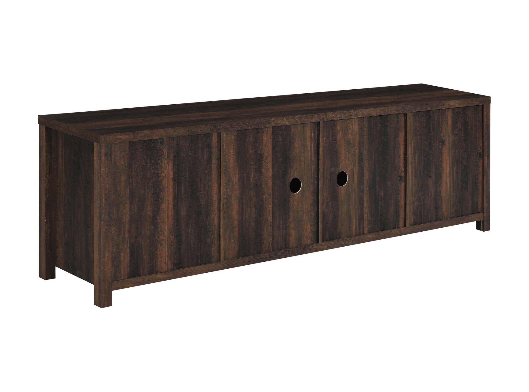 Madra TV Console displaying cable management and drawer details
