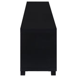 Jupiter Entertainment Center black 3-piece set with 79-inch TV stand front view