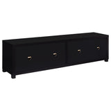 Jupiter Entertainment Center black 3-piece set with 79-inch TV stand front view