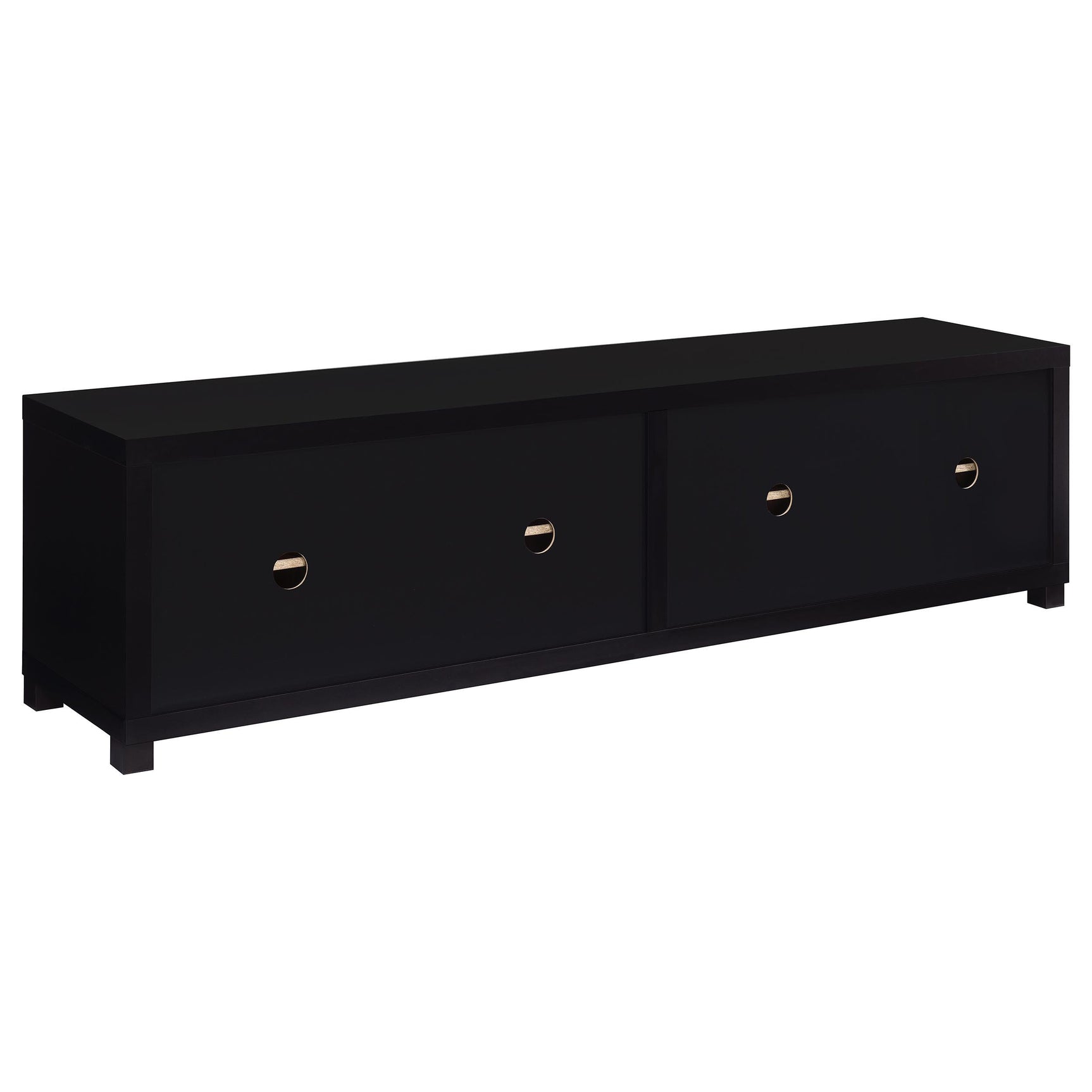 Jupiter Entertainment Center black 3-piece set with 79-inch TV stand front view