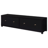 Jupiter Entertainment Center black 3-piece set with 79-inch TV stand front view