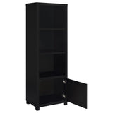 Jupiter Entertainment Center black 3-piece set with 79-inch TV stand front view