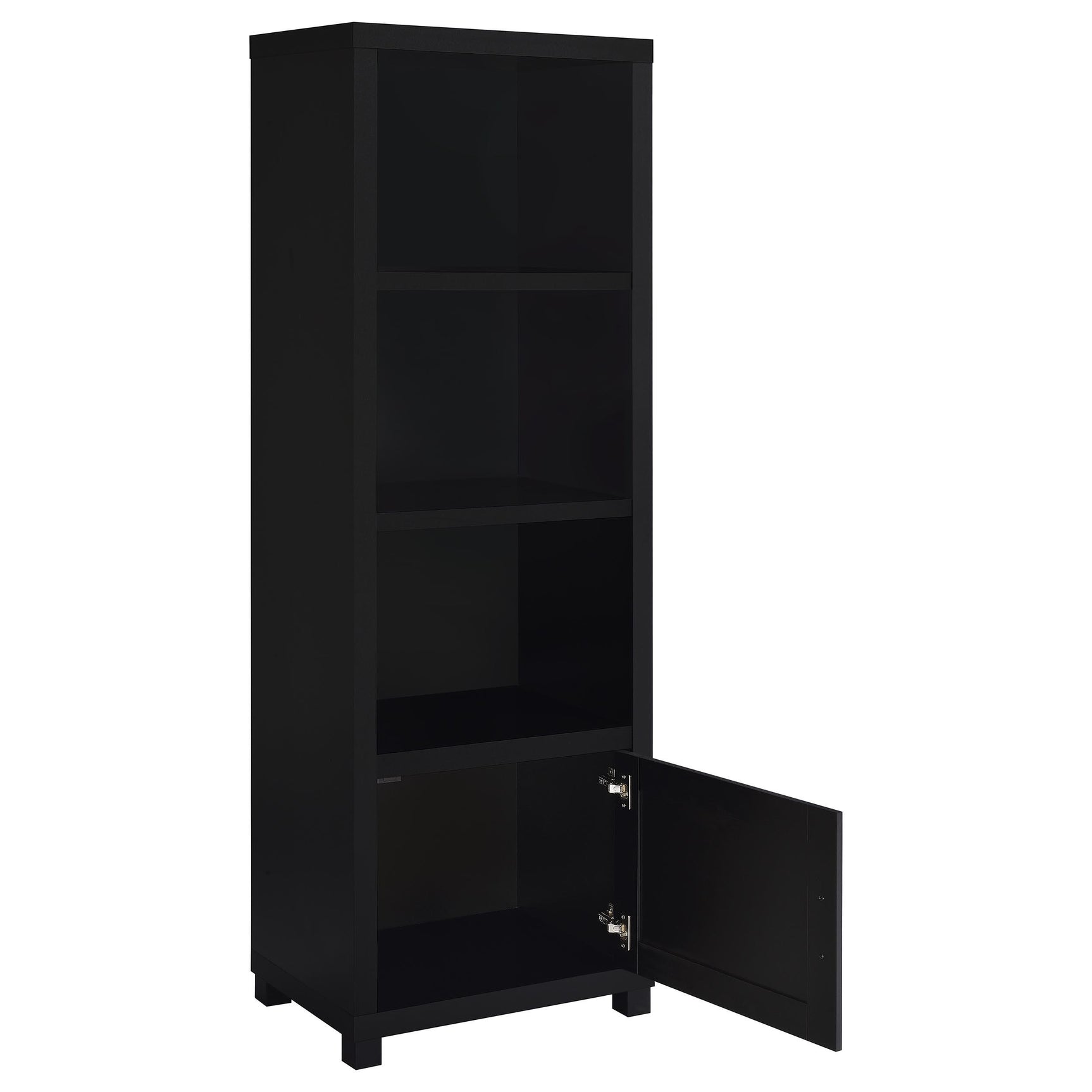Jupiter Entertainment Center black 3-piece set with 79-inch TV stand front view