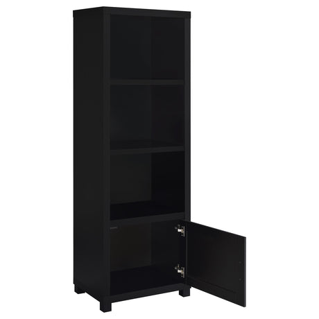 Jupiter Entertainment Center black 3-piece set with 79-inch TV stand front view