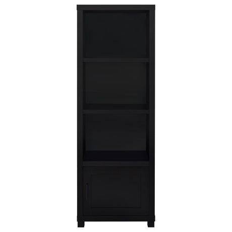 Jupiter Entertainment Center black 3-piece set with 79-inch TV stand front view