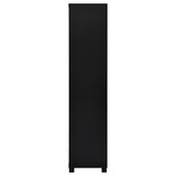 Jupiter Entertainment Center black 3-piece set with 79-inch TV stand front view