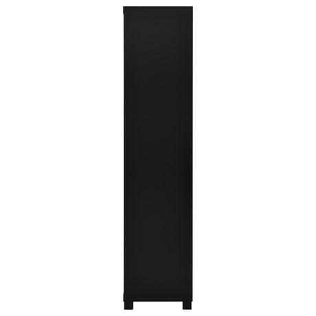 Jupiter Entertainment Center black 3-piece set with 79-inch TV stand front view