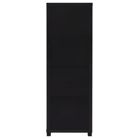 Jupiter Entertainment Center black 3-piece set with 79-inch TV stand front view