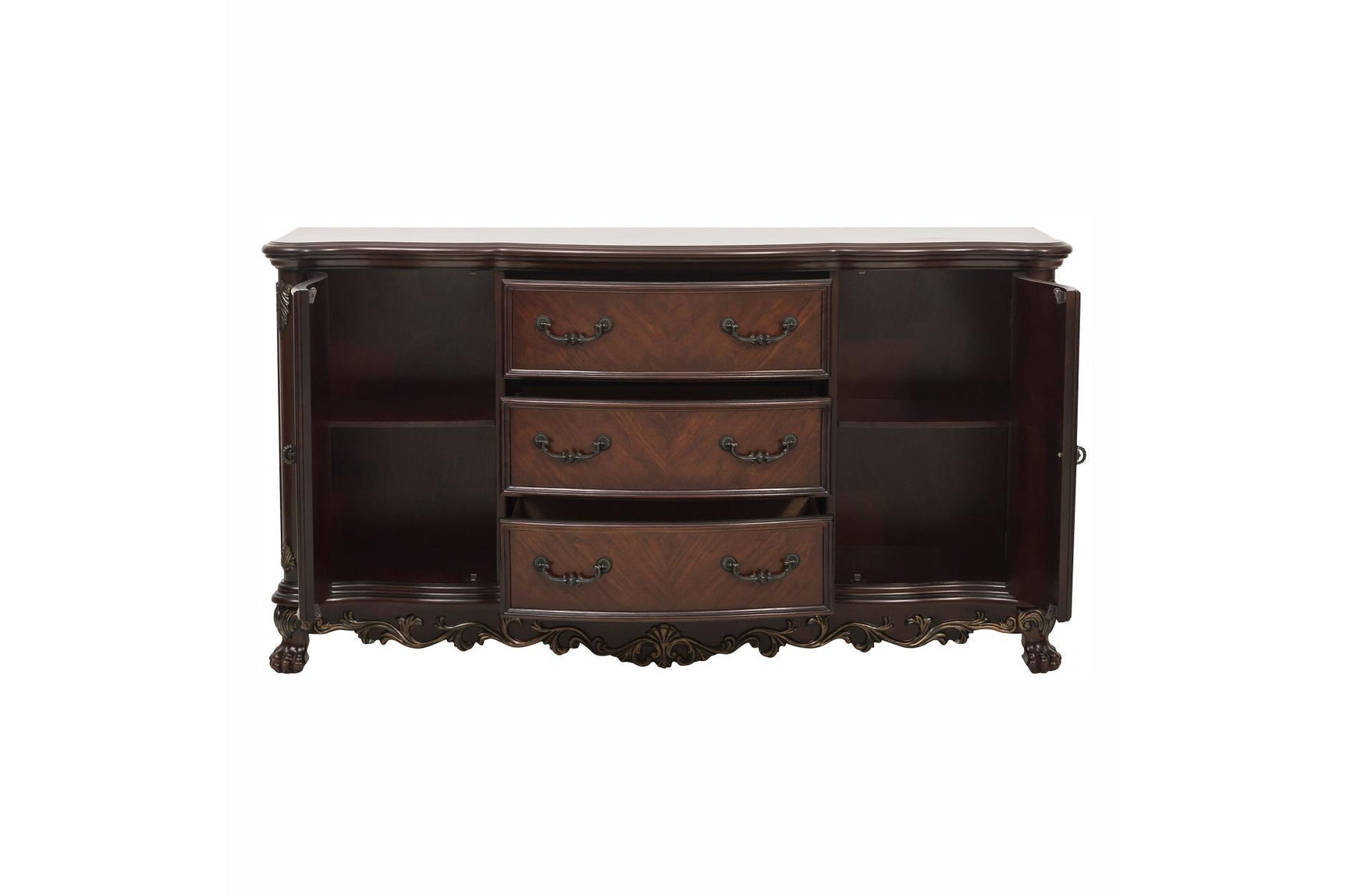 Deryn Park Cherry Modern Classic Traditional Solid Wood Upholstered Oval Dining Room Set - Ella Furniture