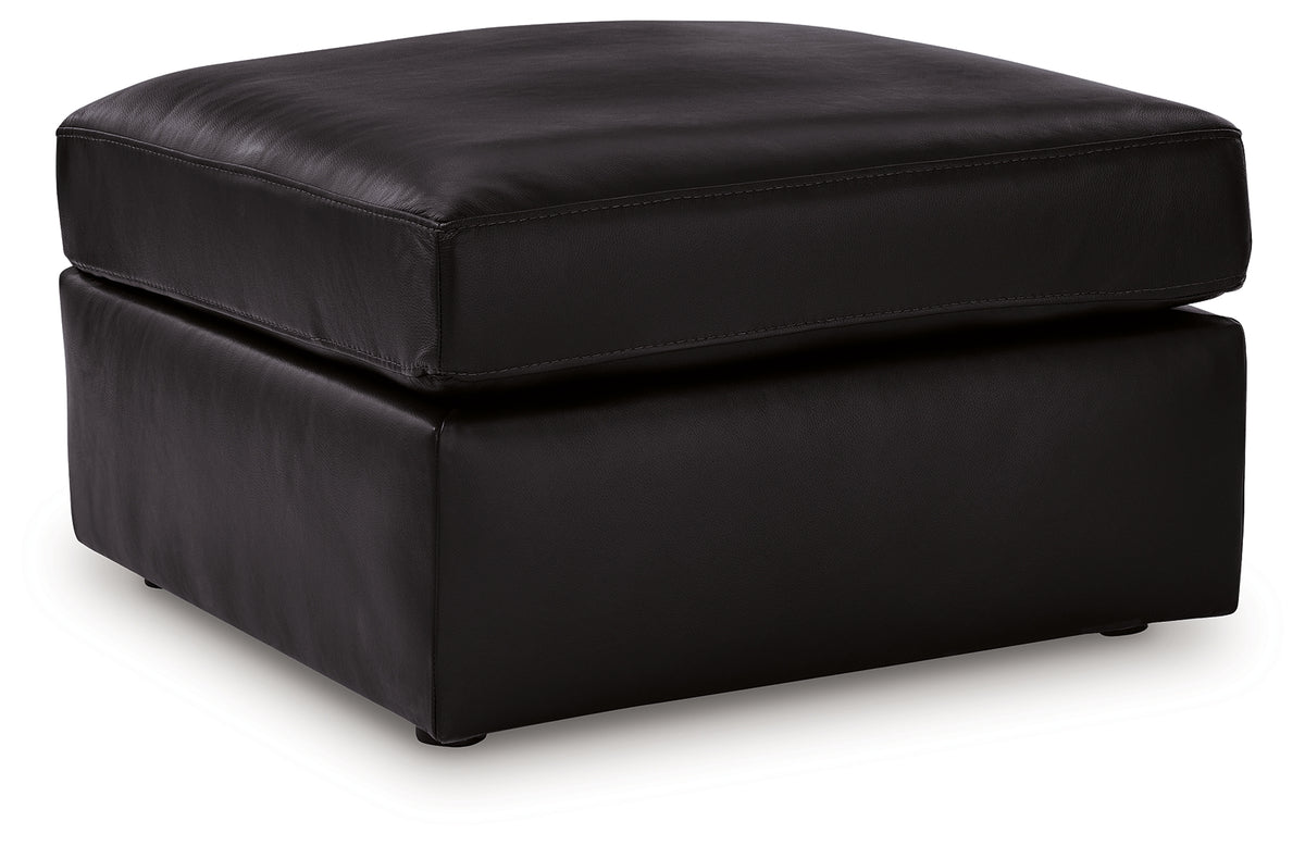 Modmax II ottoman side view showing upholstery details