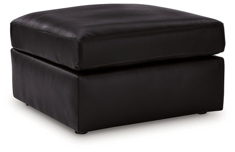 Modmax II ottoman side view showing upholstery details