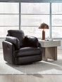 main view of Modmax II Black Leather Swivel Glider Recliner recliner