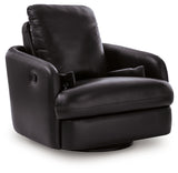 main view of Modmax II Black Leather Swivel Glider Recliner recliner