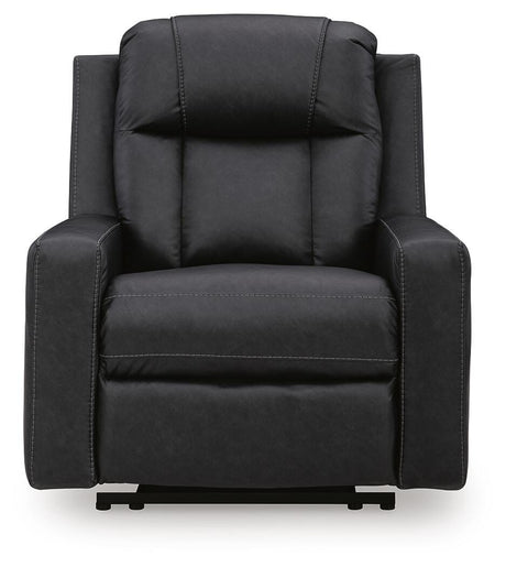 Mackmenville Carbon Faux Leather Recliner view 4