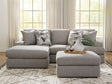 Lindon Smoke 2-Piece Sectional with Chaise and Oversized Accent Ottoman — product view