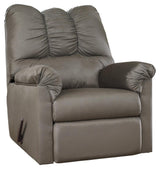 Darcy Cobblestone Microfiber Recliner side view