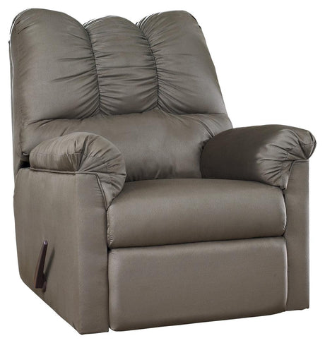 Darcy Cobblestone Microfiber Recliner side view