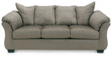 Detail view of Darcy Cobblestone Sofa and Loveseat upholstery and design