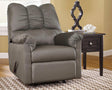 Darcy Cobblestone Microfiber Recliner front view