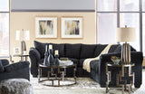 Darcy Black Microfiber Recliner side angle
