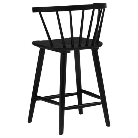 Jeffries 2-Piece Curved Spindle-Back Counter Chair Set Black — product image 6