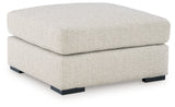 Close-up of chenille upholstery on Laurelgrove oversized ottoman