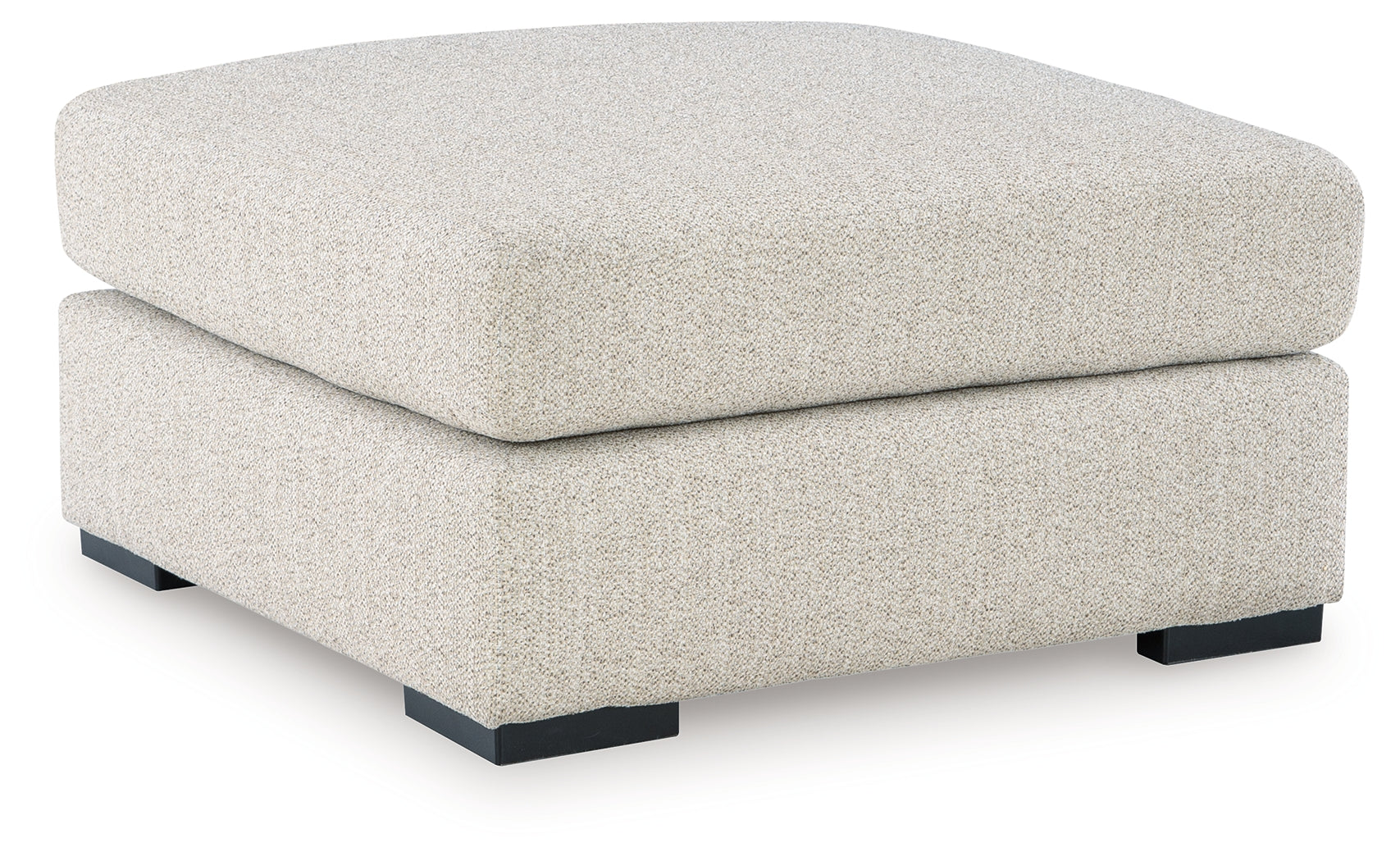 Close-up of chenille upholstery on Laurelgrove oversized ottoman