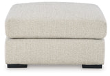 Laurelgrove oversized accent ottoman, head-on front view showing plush cushioning