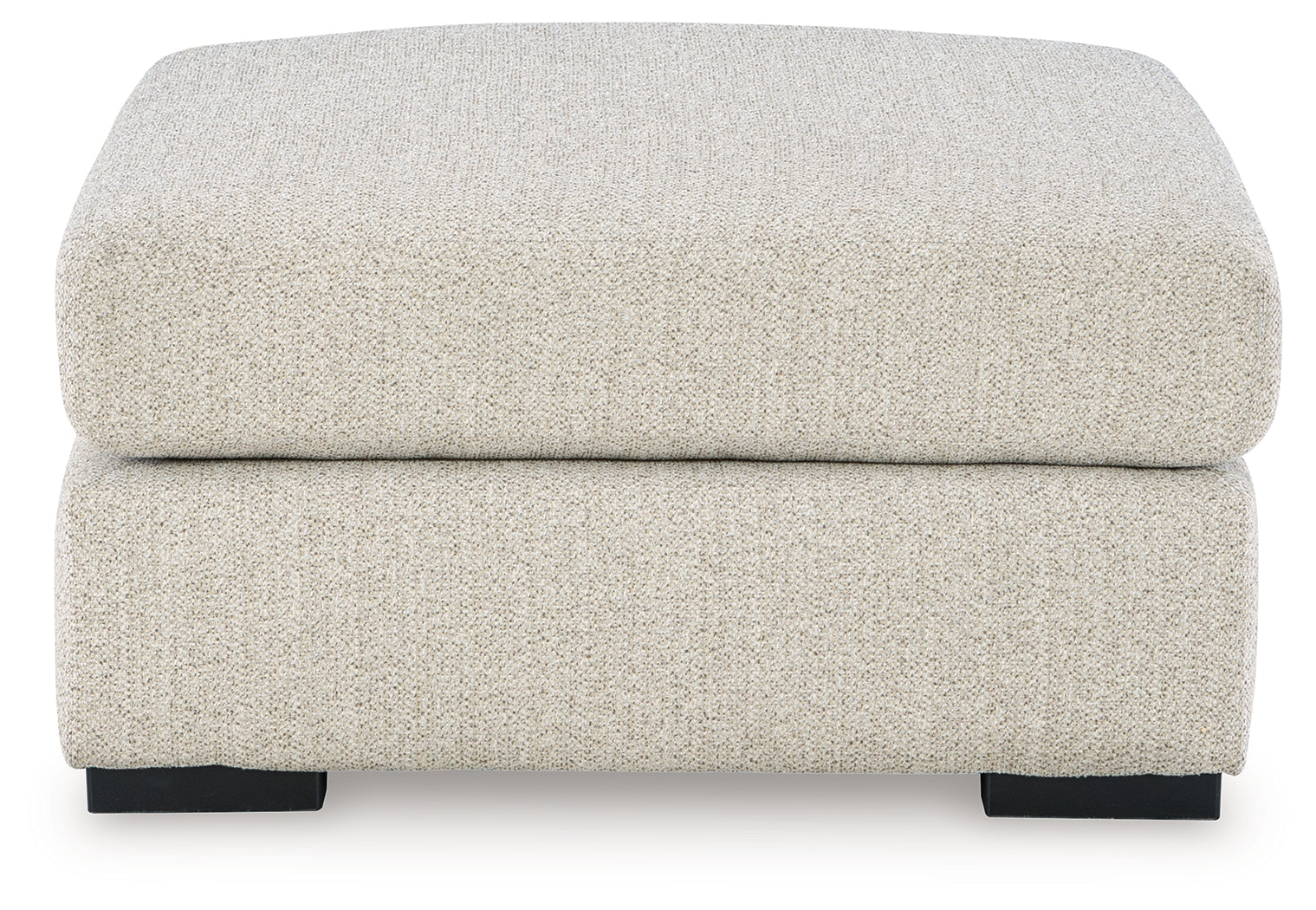 Laurelgrove oversized accent ottoman, head-on front view showing plush cushioning